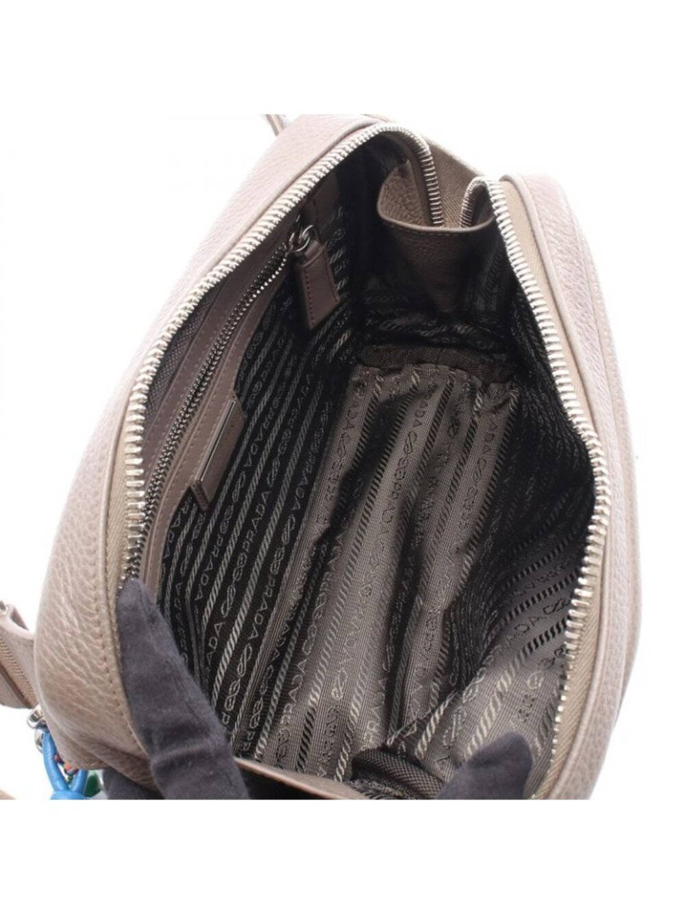 Prada Shoulder Bag Vitello Daino Gray Leather Trick - Picture 3 of 5